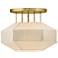 Hinkley Interior Lyla Medium Semi-Flush Mount 15" Lacquered Brass