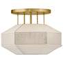 6_Hinkley Interior Lyla Medium Semi-Flush Mount 15" Lacquered Brass more views