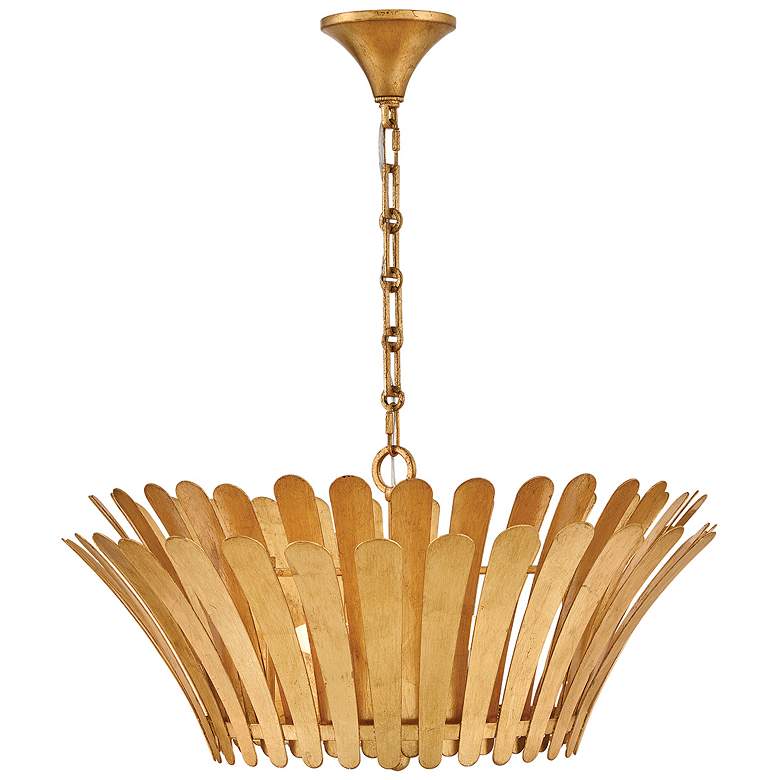 Image 1 Hinkley Interior Reina Medium Tapered Chandelier 25.5" Distressed Bras