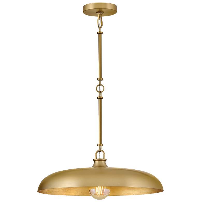 Image 1 Hinkley Interior Sadie Large Dome Pendant 18" Lacquered Brass