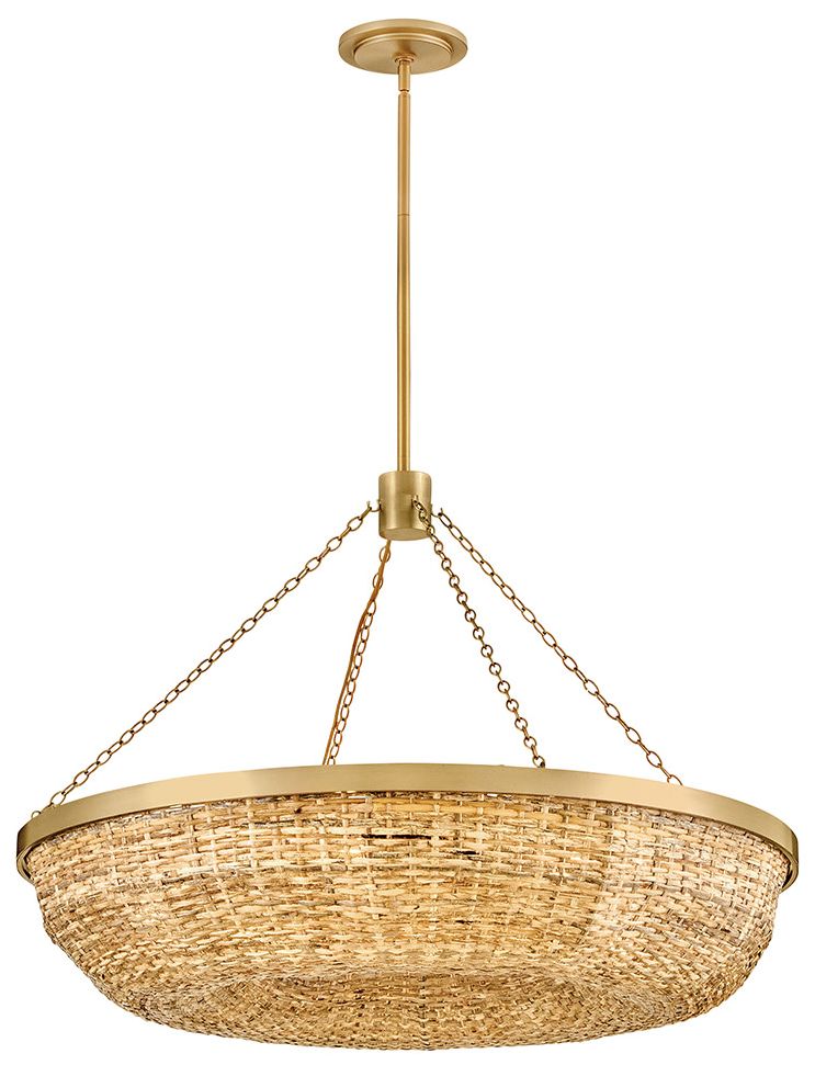 Image 7 Hinkley Interior Sanibel Large Chandelier 36" Lacquered Brass more views