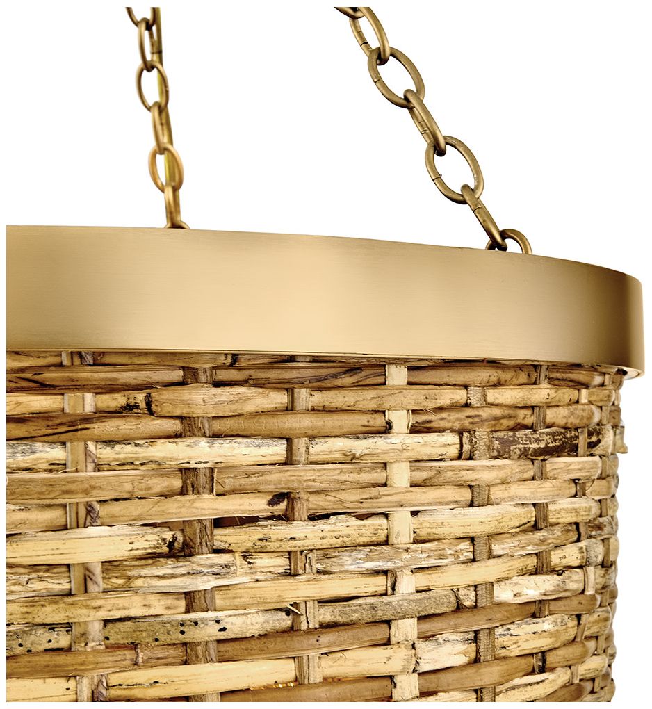 Image 3 Hinkley Interior Sanibel Large Convertible Pendant 16" Lacquered Brass more views