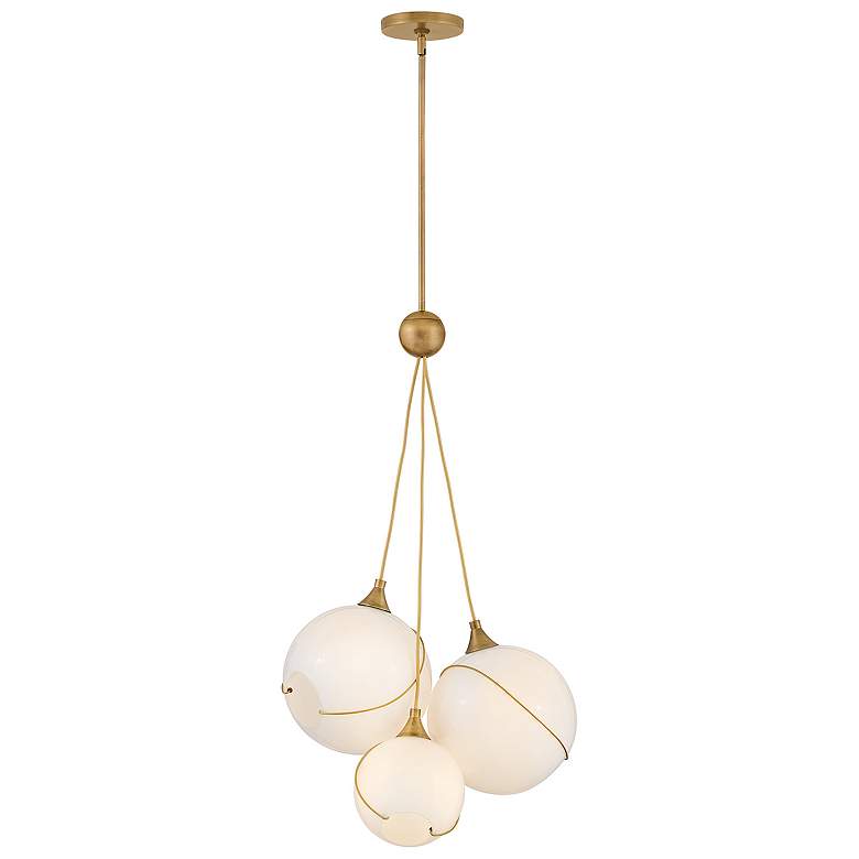 Image 1 Hinkley Interior Skye Large Three Light Pendant 18.25" Heritage Brass