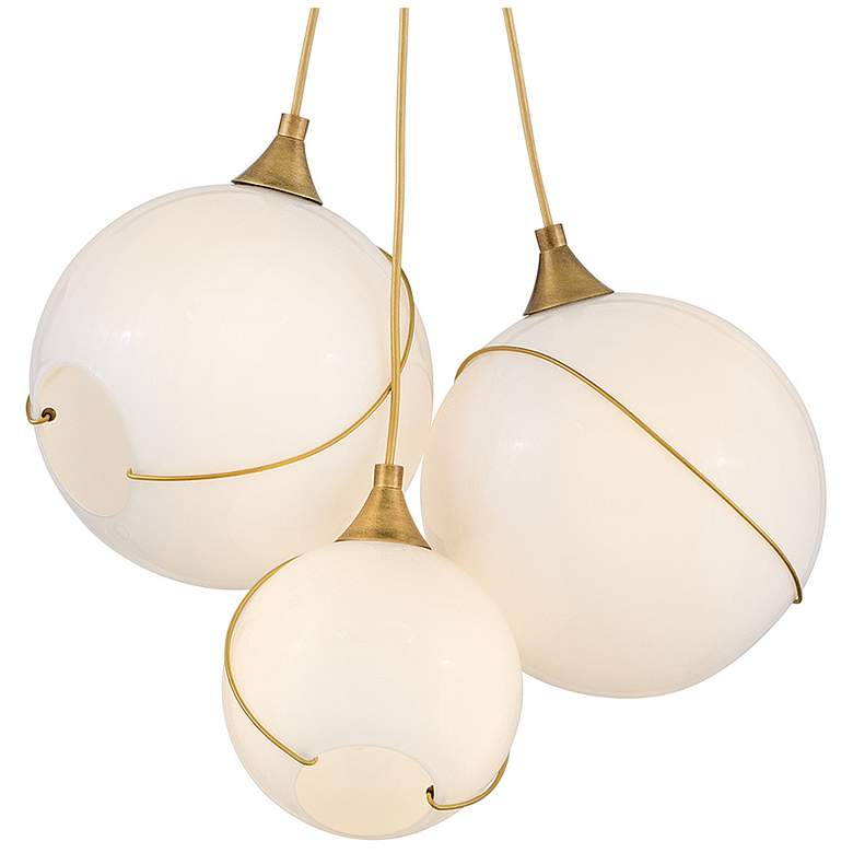 Image 2 Hinkley Interior Skye Large Three Light Pendant 18.25" Heritage Brass more views