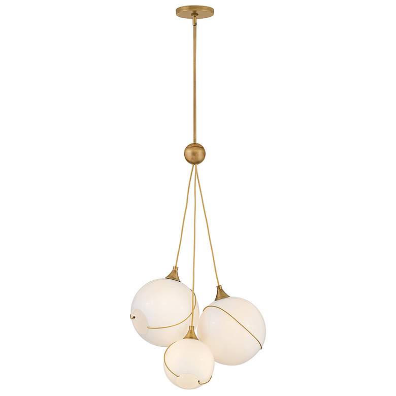 Image 5 Hinkley Interior Skye Large Three Light Pendant 18.25" Heritage Brass more views