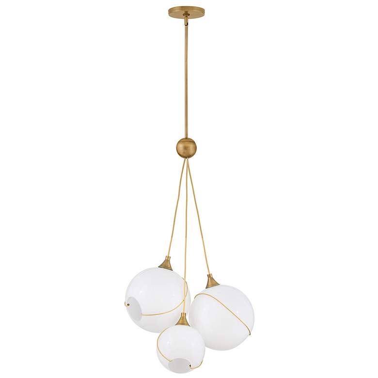 Image 6 Hinkley Interior Skye Large Three Light Pendant 18.25" Heritage Brass more views