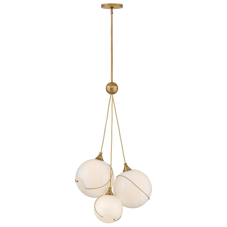 Image 7 Hinkley Interior Skye Large Three Light Pendant 18.25" Heritage Brass more views