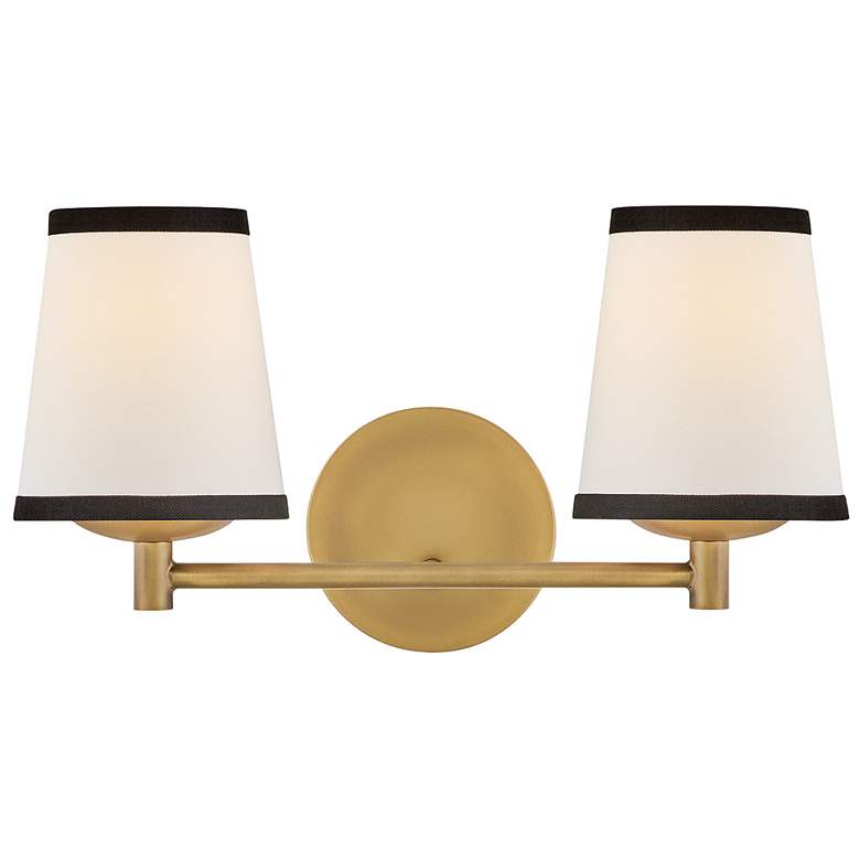 Image 1 Hinkley Interior Sonia Small Two Light Vanity 15.75" Lacquered Brass