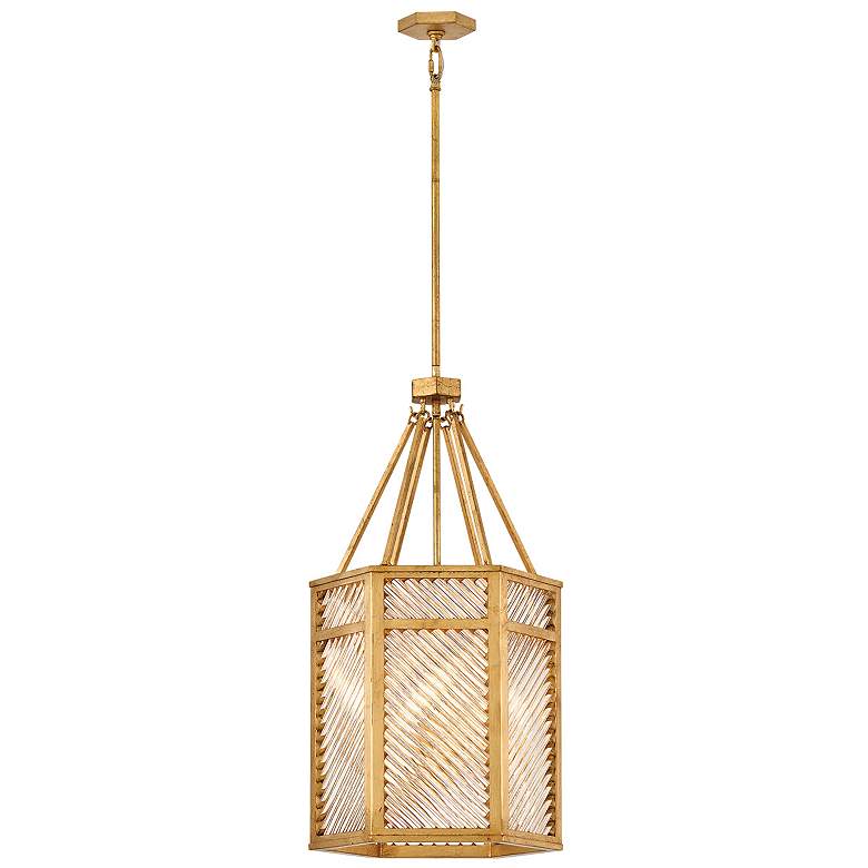 Image 1 Hinkley Interior Sura Large Pendant 16" Distressed Brass