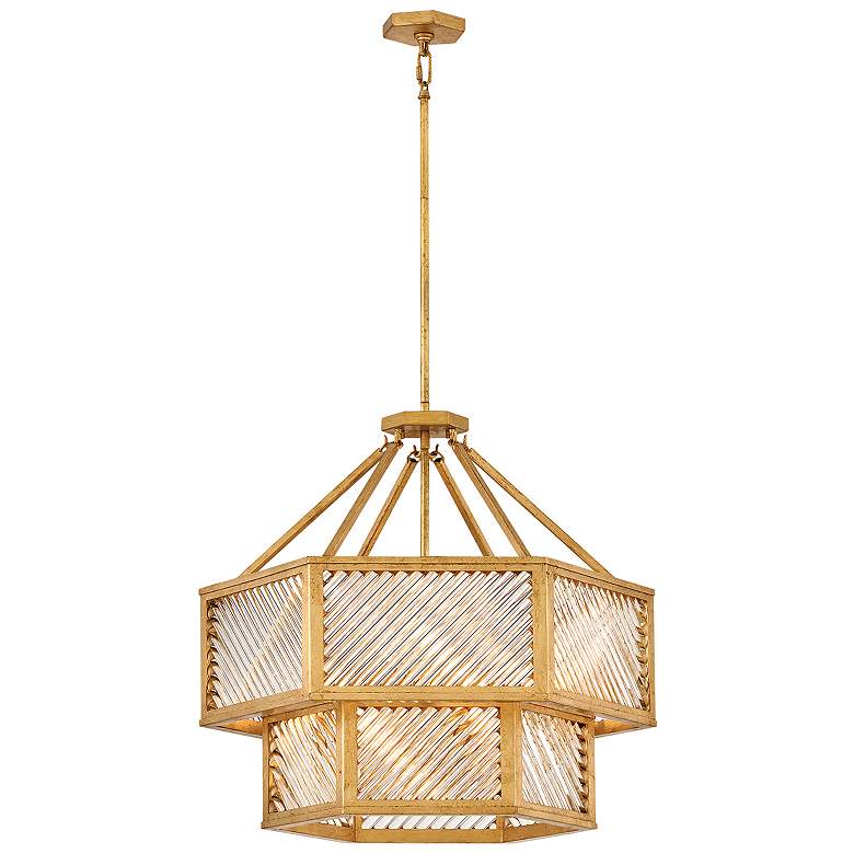 Image 1 Hinkley Interior Sura Medium Convertible Chandelier 26" Distressed Bra