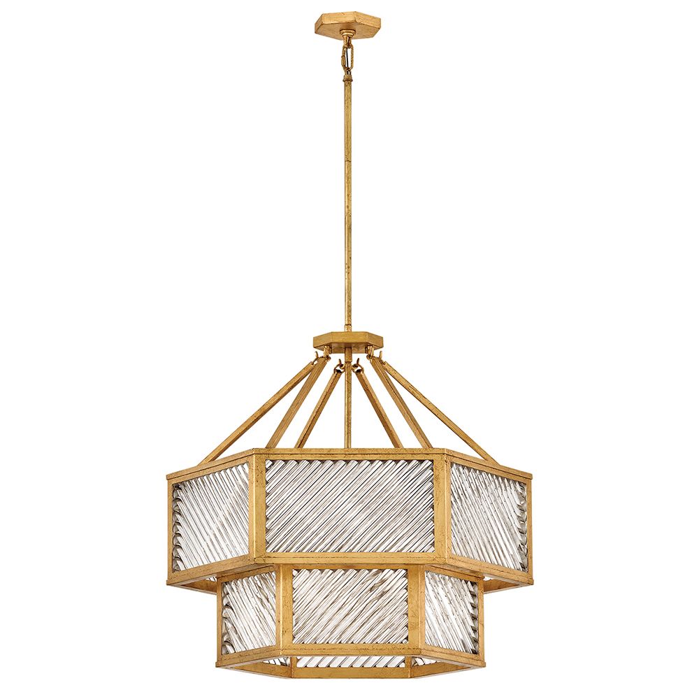 Hinkley Interior Sura Medium Convertible Chandelier 26" Distressed Bra