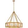 1_Hinkley Interior Sura Medium Drum Chandelier 35" Distressed Brass