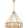 Hinkley Interior Sura Medium Drum Chandelier 35" Distressed Brass