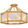 Hinkley Interior Sura Medium Semi-Flush Mount 19" Distressed Brass