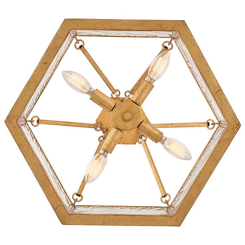Image 5 Hinkley Interior Sura Medium Semi-Flush Mount 19" Distressed Brass more views