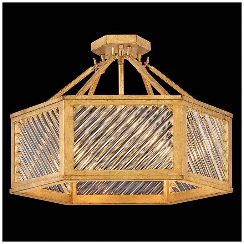 Image 6 Hinkley Interior Sura Medium Semi-Flush Mount 19" Distressed Brass more views