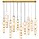 Hinkley Interior Trigo Large Multi Light Linear 52" Lacquered Brass