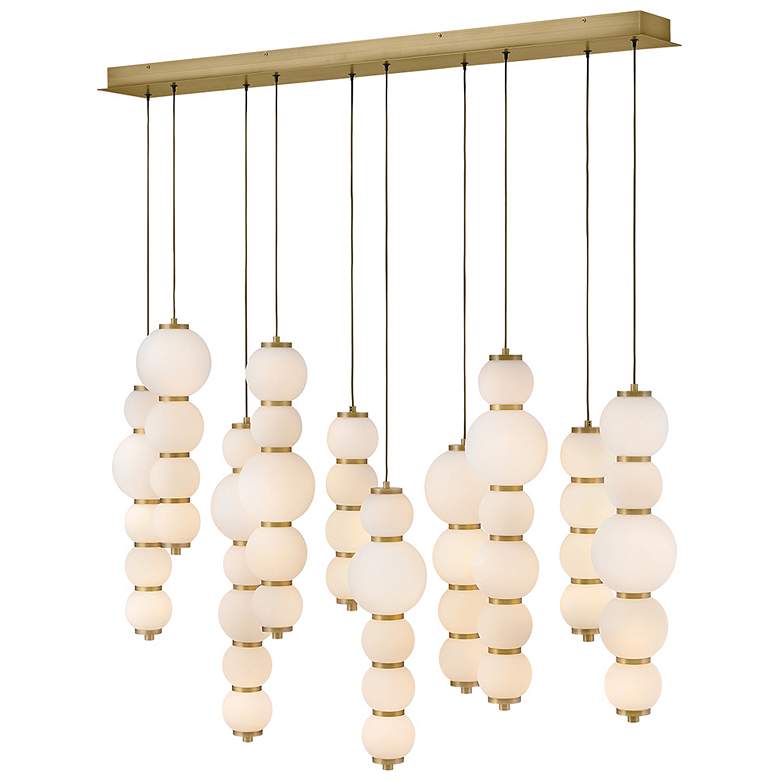 Image 6 Hinkley Interior Trigo Large Multi Light Linear 52" Lacquered Brass more views