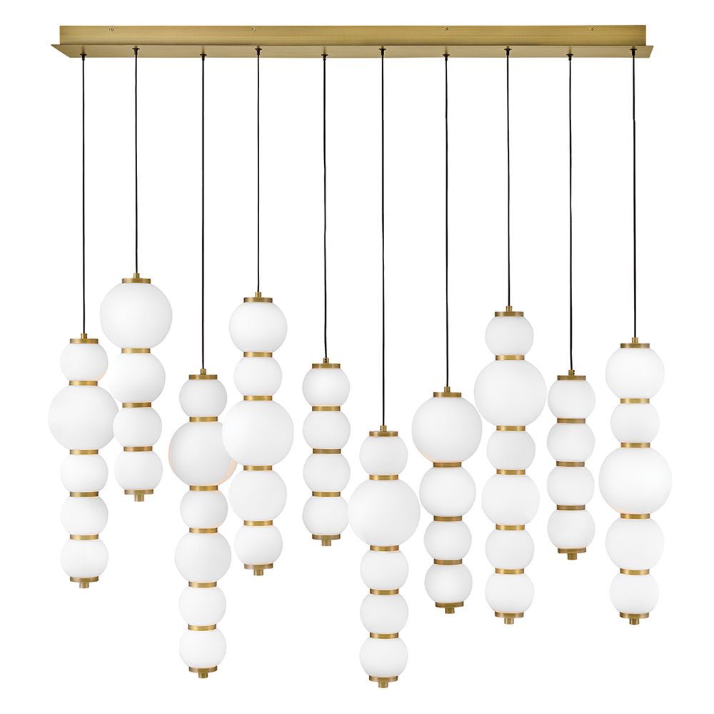 Hinkley Interior Trigo Large Multi Light Linear 52" Lacquered Brass