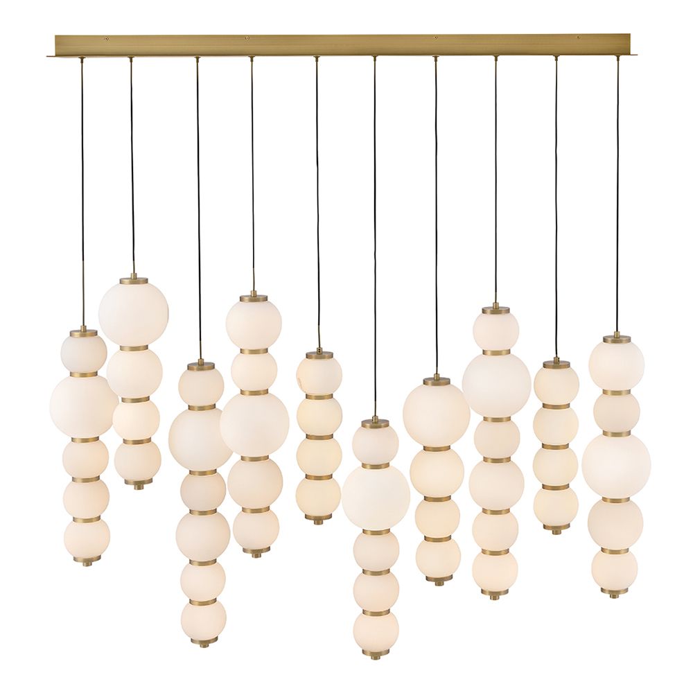 Hinkley Interior Trigo Large Multi Light Linear 52" Lacquered Brass