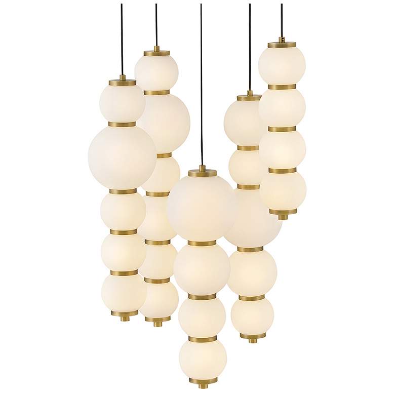 Image 2 Hinkley Interior Trigo Small Abstract Chandelier 20" Lacquered Brass more views