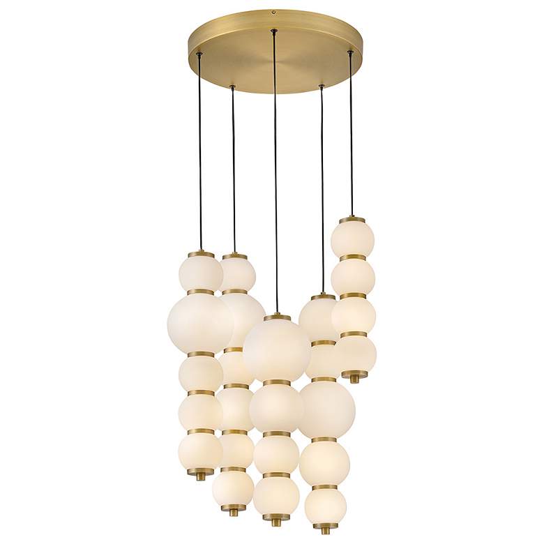 Image 4 Hinkley Interior Trigo Small Abstract Chandelier 20" Lacquered Brass more views