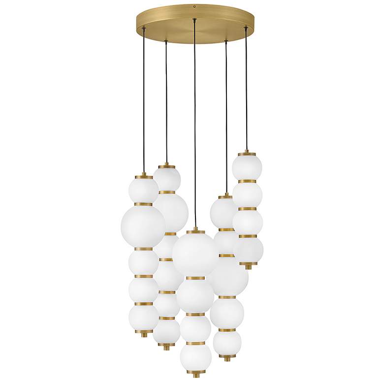 Image 7 Hinkley Interior Trigo Small Abstract Chandelier 20" Lacquered Brass more views