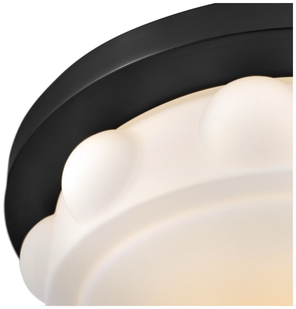 Image 2 Hinkley Interior Zoey Medium LED Flush Mount 14" Black more views