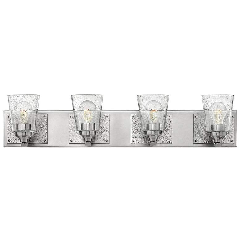 Image 1 Hinkley Jackson 32 3/4"W Brushed Nickel 4-Light Bath Light