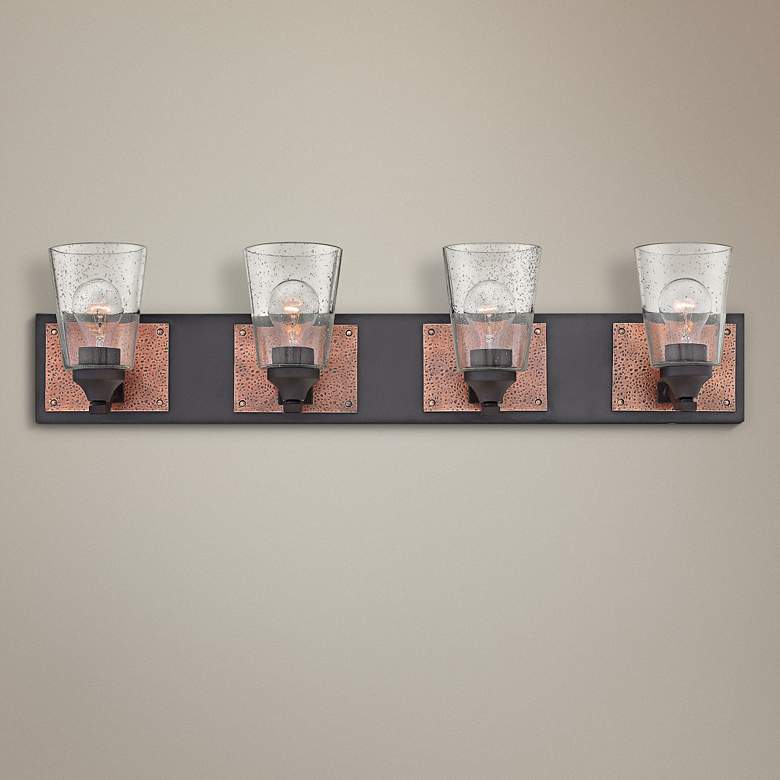 Image 1 Hinkley Jackson 32 3/4 inchW Buckeye Bronze 4-Light Bath Light