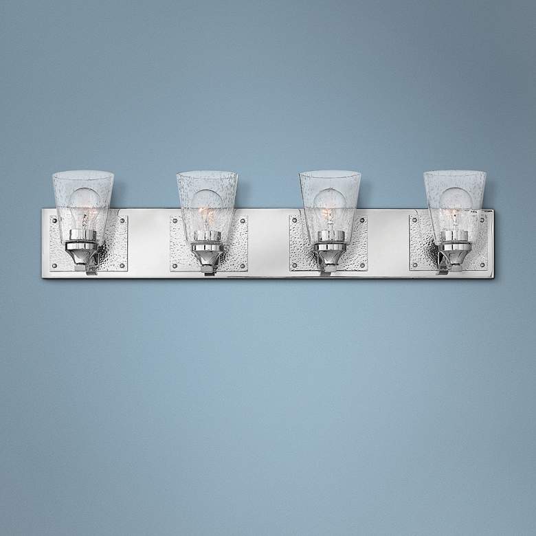 Image 1 Hinkley Jackson 32 3/4"W Polished Nickel 4-Light Bath Light