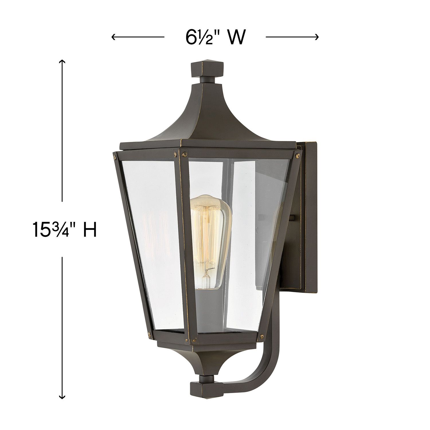 Image 4 Hinkley Jaymes 15 3/4"H Oil-Rubbed Bronze Outdoor Wall Light more views