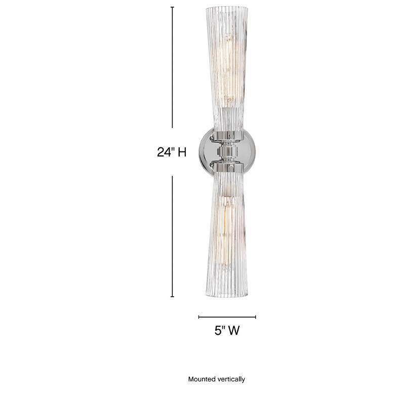 Image 3 Hinkley Jude 24"W Polished Nickel 2-Light Vanity Bath Light more views