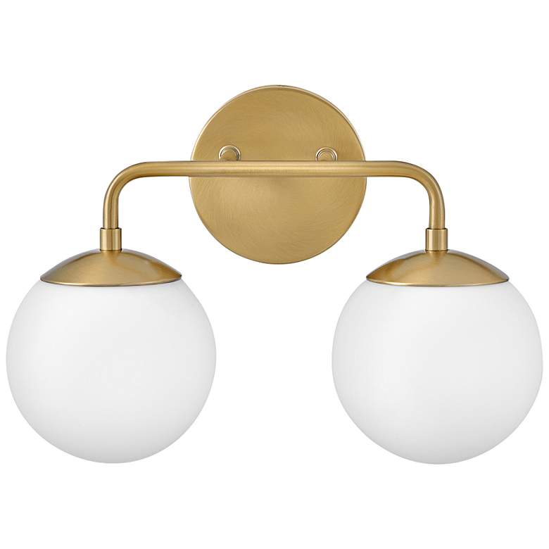 Image 1 Hinkley Julep 10" High Lacquered Brass 2-Light Wall Sconce