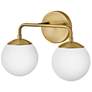 3_Hinkley Julep 10" High Lacquered Brass 2-Light Wall Sconce more views