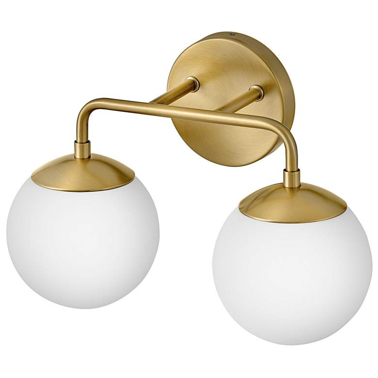 Image 4 Hinkley Julep 10" High Lacquered Brass 2-Light Wall Sconce more views