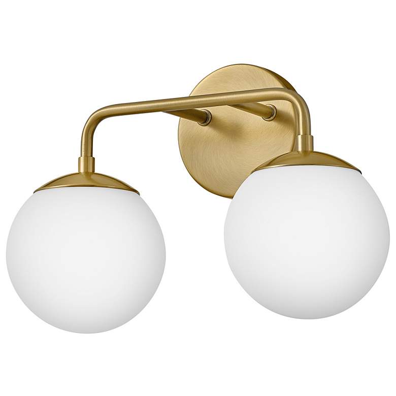 Image 5 Hinkley Julep 10" High Lacquered Brass 2-Light Wall Sconce more views