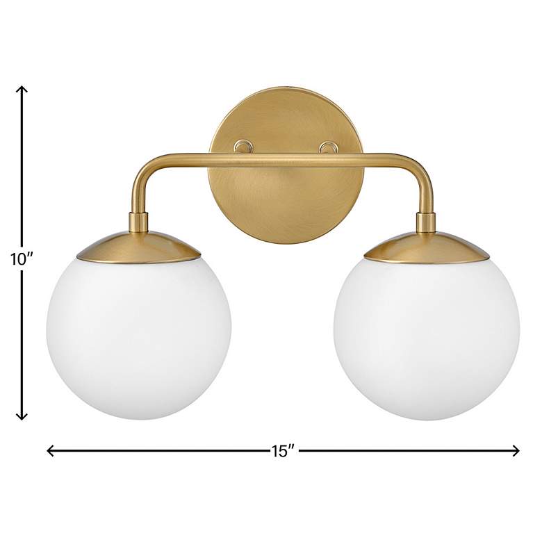 Image 6 Hinkley Julep 10" High Lacquered Brass 2-Light Wall Sconce more views