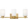 1_Hinkley Karlie 22 1/2" Wide 3-Light Lacquered Brass Vanity Bath Light
