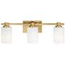 4_Hinkley Karlie 22 1/2" Wide 3-Light Lacquered Brass Vanity Bath Light more views