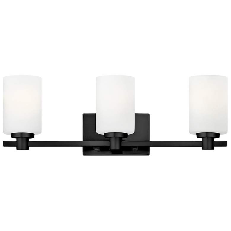 Image 1 Hinkley Karlie 22 1/2" Wide Black 3-Light Vanity Bath Light