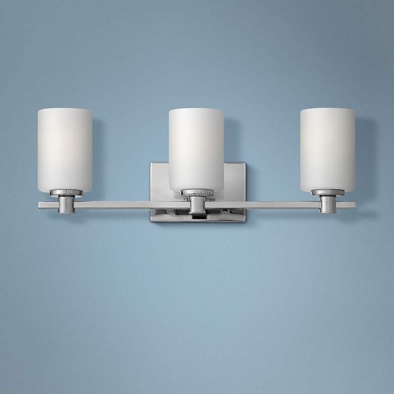 Image 1 Hinkley Karlie 22 1/2" Wide Modern Chrome 3-Light Bath Light