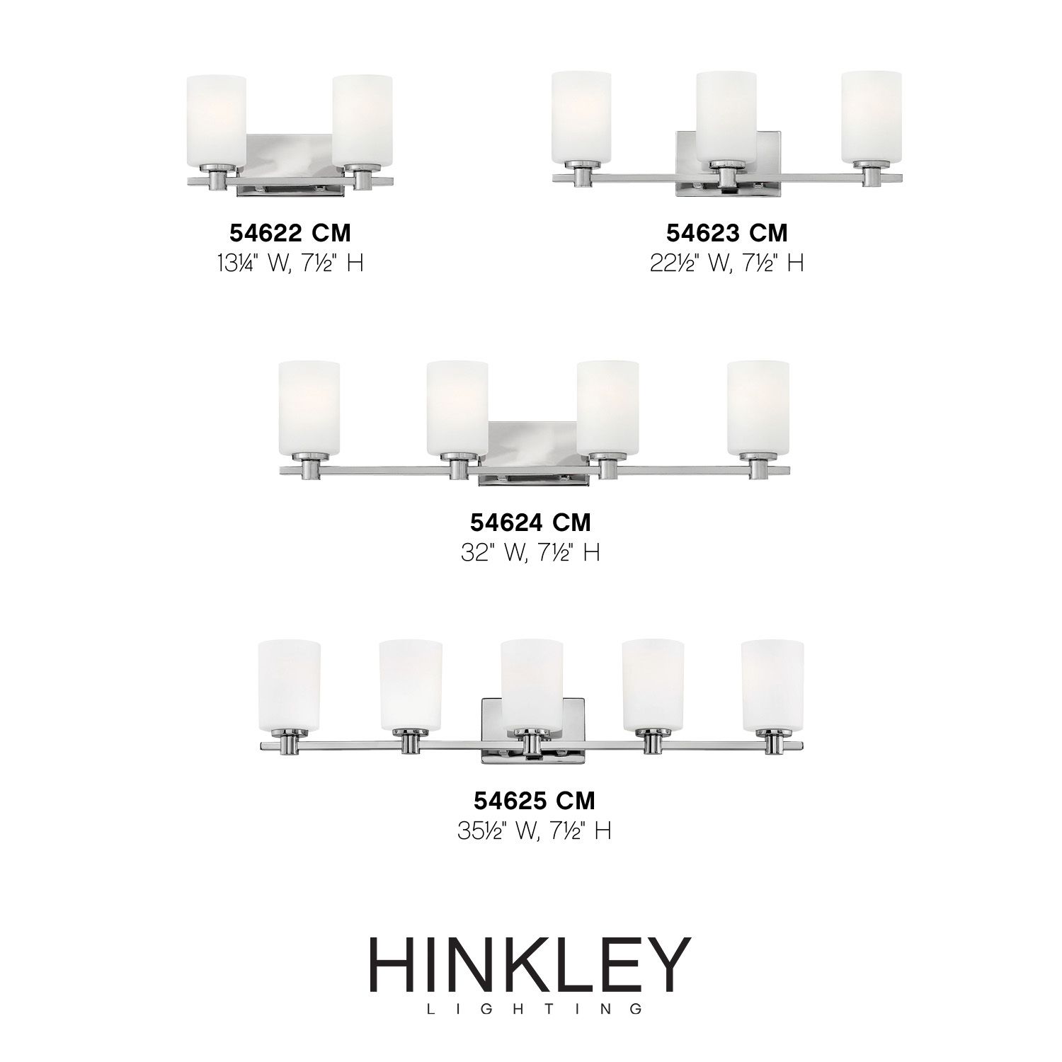 Hinkley Karlie 22 1/2" Wide Modern Chrome 3-Light Bath Light