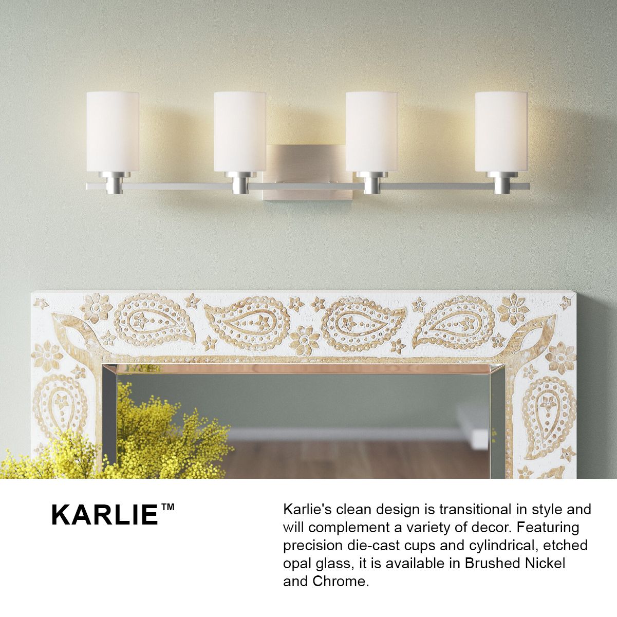 Hinkley Karlie 35 1/2"W Brushed Nickel 5-Light Bath Light