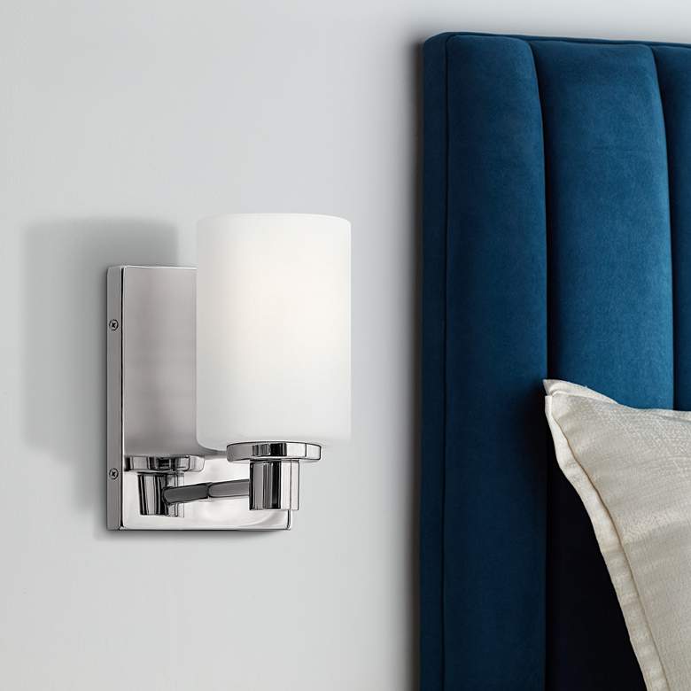 Image 1 Hinkley Karlie 8 1/4" High Chrome Cylinder Wall Sconce