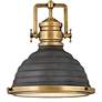 Hinkley Keating 14 1/4" Wide Heritage Brass Aged Zinc Pendant Light