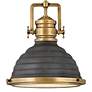 3_Hinkley Keating 14 1/4" Wide Heritage Brass Aged Zinc Pendant Light more views