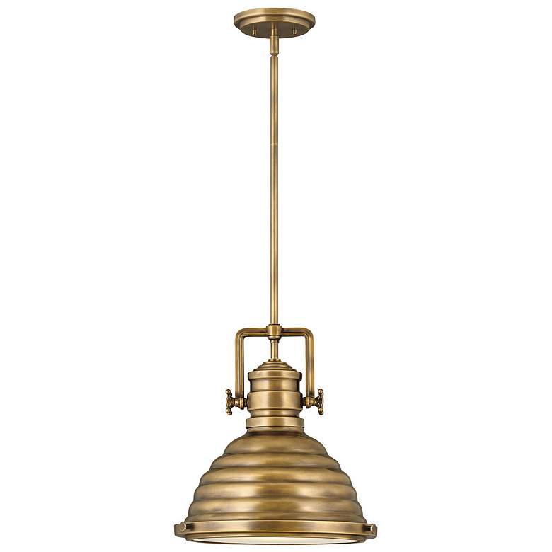 Image 1 Hinkley Keating 14 1/4" Wide Heritage Brass Pendant Light