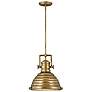 1_Hinkley Keating 14 1/4" Wide Heritage Brass Pendant Light