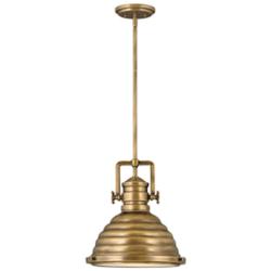 Hinkley Keating 14 1/4" Wide Heritage Brass Pendant Light